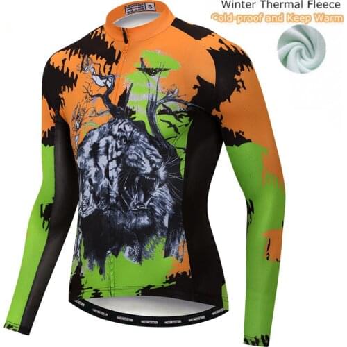 2020 Thermal Fleece Cycling Jersey for winter ringding Ropa Ciclismo Mtb Long Sleeve Men Bike Wear Clothing Maillot Yellow