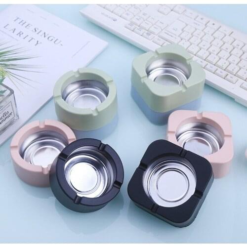 2021 New Creative Ashtray Home Personality Office Living Room Bedroom 4 Tobacco Square Ashtray Holder Portable Gadgets