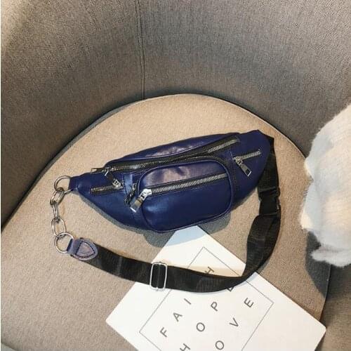 2021New Waist Bag Fashion Casual Belt Bag Women Waist Pack PU Chest bag