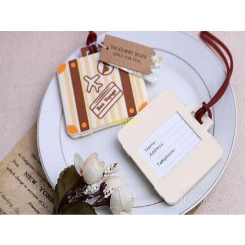 300 pcs Luggage Tag "Let the Journey Begin" Vintage Suitcase Labels Wedding Bridal Shower Favors Party Gifts