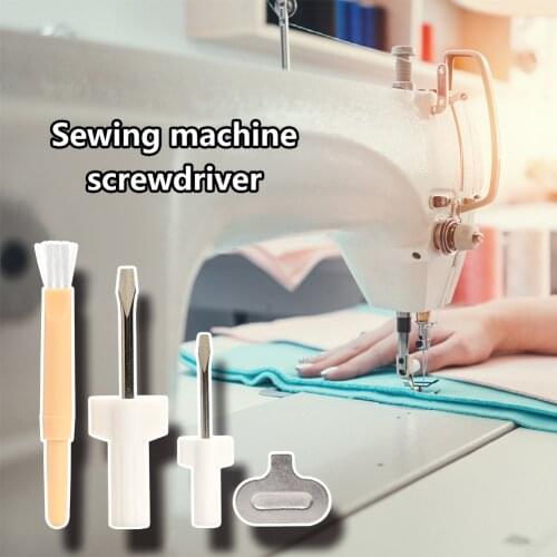 4pcs/set Needle Plate Screwdriver Cleaning Brush Sewing Machine Repair Tool Hand Sewing Machine Quick Stitch Sew Needlework
