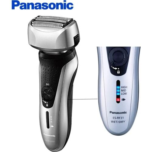 Panasonic Electric Shaver ES-RF31-S405 Smart 4 Cutter Head Razor with Fast Charging Light Gray Support Dry and Wet for Men