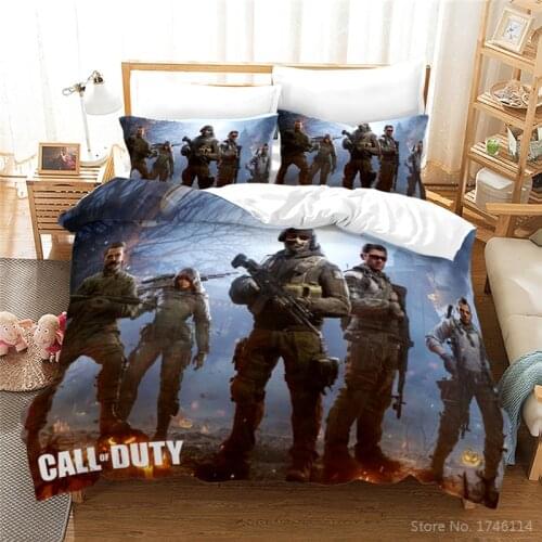 Call of Duty 3D Game Printed Duvet Cover Set Twin Full Queen King Size Bedding Set Bed Linens Home Textile for Young Boys Gift