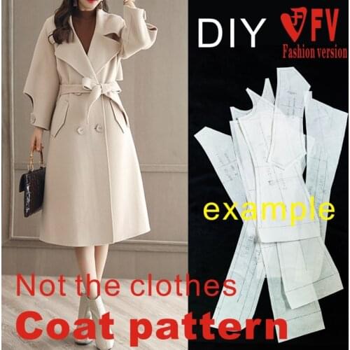 Double-sided cashmere coat pattern new style womens clothing sewing design drawings clothes drawings BFY-225