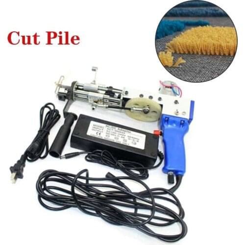 Electric Carpet Tufting Gun Loop Pile TD-02 Cut Pile TD-01 Carpet Weaving Flocking Machines Power Tool Hand Gun Blue 110-240V