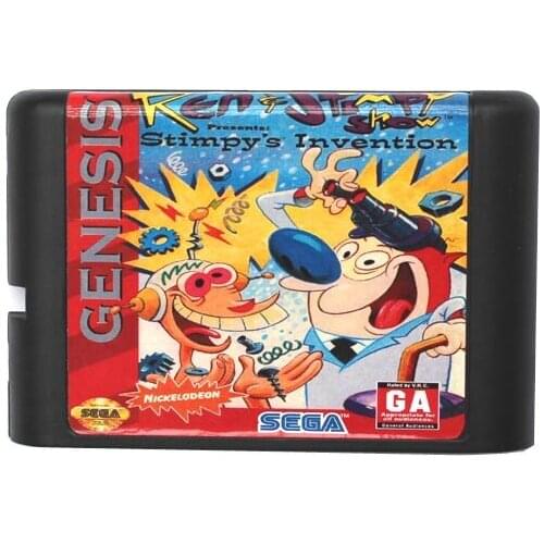 Ren The Stimpy Show 16 bit MD Game Card For Sega Mega Drive For Genesis
