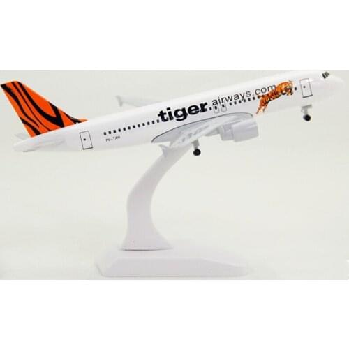 SINGAPORE Tiger Airways Aircraft Toys 20CM Airbus A320 Plane Model Diecast Airplane Airliner Kid Gifts Collectible
