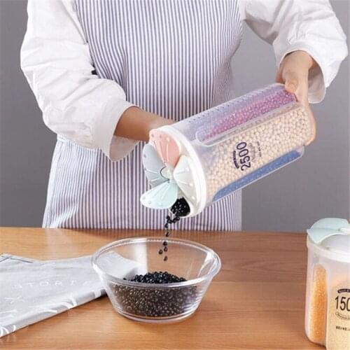 Kitchen Sealed Storage Box Cereal Dispenser Food Rice Storage Tank Rotating Dry Food Container Case Flour Grain Storage Bottle