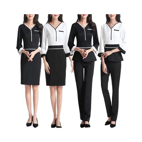 Summer beautician work clothes comfortable pants skirt suit work clothes health center foot bath spa dress