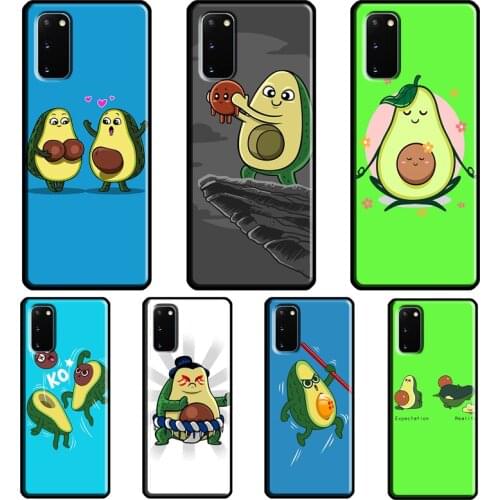 Cute cartoon fruit avocado Cover For Samsung Galaxy S20 FE S21 Ultra Note 20 Note9 Note10 S8 S9 S10 Plus Phone Case