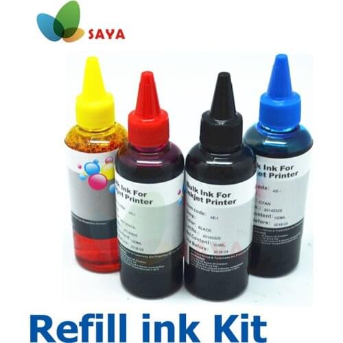 400ml Ink Refill Kit for HP inkjet Printer 4 color ink bottle for HP Printer bulk ink refill for Printer cartridge and Ciss