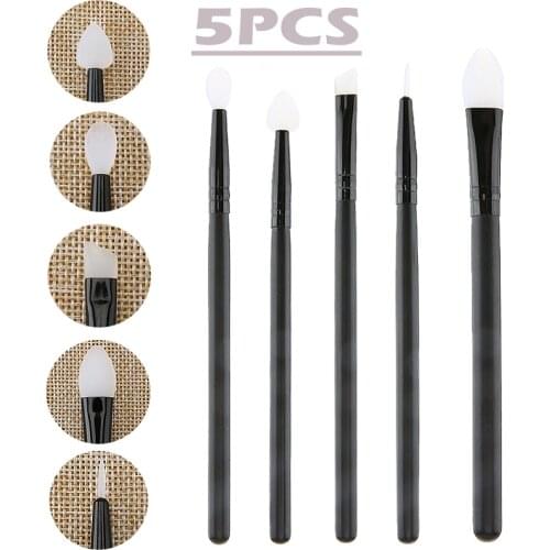 5pcs Soft Silicone Eyeshadow Lip Brushes Facial Makeup Brush Eyeliner Applicator Set Multifunctional Foundation Lipbrush