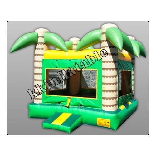 New inflatable jumping house with plam tree