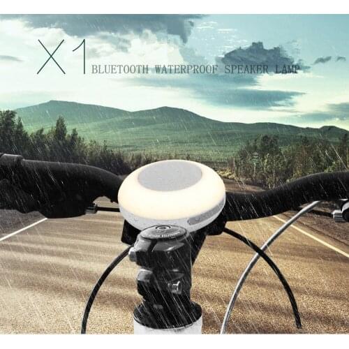 Outdoor Wireless Bluetooth Boombox Subwoofer Speaker LED Colorful Night Lamp with Touch Control Support TF for Computer with Mic