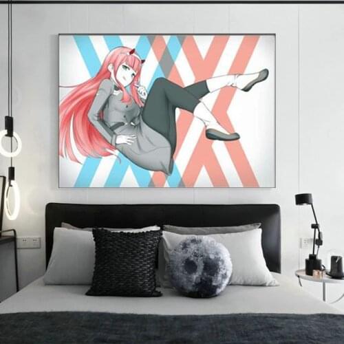 Darling In The Franxx Sexy Anime Figures Canvas Painting Poster Print Wall Art Modern Picture for Living Room Home Decor Cuadros