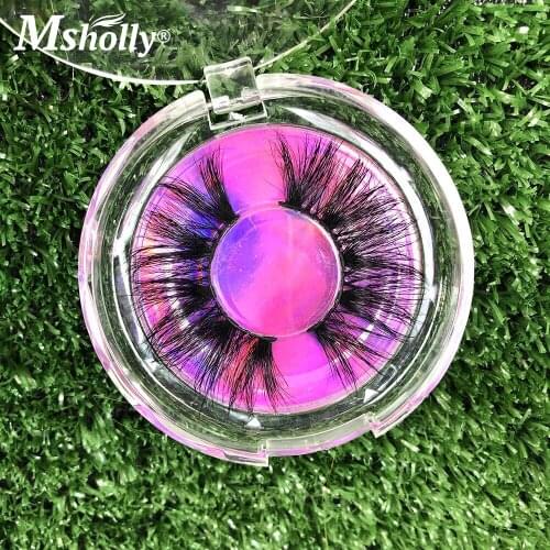 1 Pair 3DMakeup Mink Eyelashes Fluffy Messy Natural Whloesale 25mm False Fake Lashes Bulk Boxes Packaging Case Beauty Eyelash
