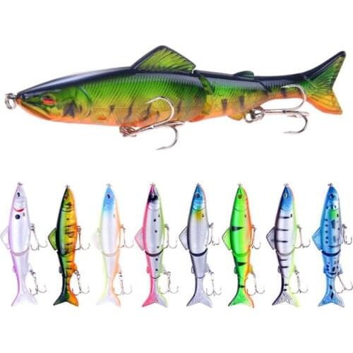 1PCS Minnow Fishing Lure 130mm 18.5g Multi Jointed Sections Crankbait Artificial Hard Bait Bass Trolling Pike Carp Fishing Tools