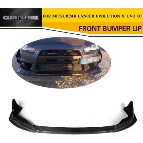 Carbon Fiber Racing Front Lip Bumper Diffuser for Mitsubishi Lancer-ex EVO 10th ES Sedan Body Kit Accessories 2010-2012
