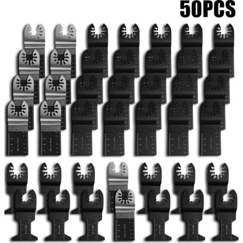 50 pcs Universal Oscillating Multi Tool Saw Blade Professional Metal Wood Cutting Quick Release Saw Blade Power Tool Accessories
