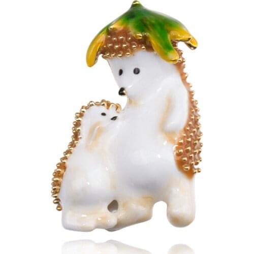 Zlxgirl luxury brand Drop oil thorn brooch beauty high-end banquet clothing accessories nice women carton couple broches