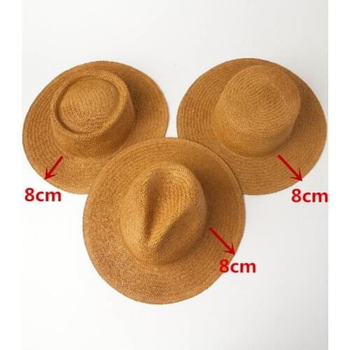 01912-HH7362A new summer handmade paper grass fedoras cap men women leisure panama jazz hat