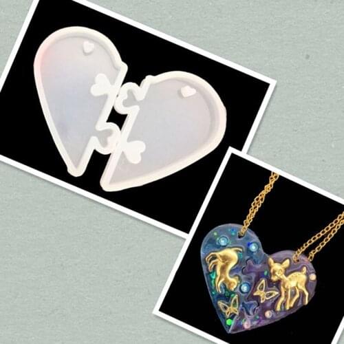 1pcs UV Resin beautiful Jewelry Liquid Silicone Mold Love heart Resin Charms Pendant Molds For DIY Decorate Making Jewelry