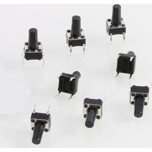 1000PCS 6X6X9 DIP Tactile Tact Mini Push Button Switch Micro Switch Momentary 6*6*9mm