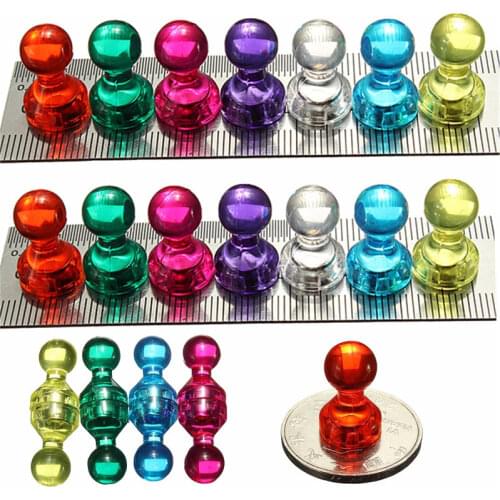 14 Strong Neodymium Noticeboard Skittle Men Pin Magnets Fridge DIY Whiteboard Uses in Office Advertising Education and Other Pur