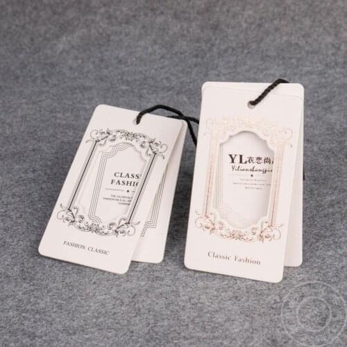 200pcs/lot print paper hang tags for garment tag for shoes bags 700gsm paper labels customize logo price tag thank you gift tag