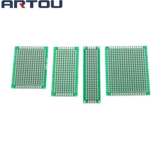 4PCS Double Side Prototype PCB Universal Board 5x7 4x6 3x7 2x8cm Each 1 pcs