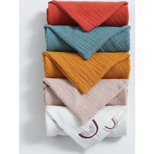 5 Pcs Towel Baby Facecloth Baby Bath Towel Handkerchief Cotton Burp Cloth Soft Absorbent Gauze Kindergarten Washcloth