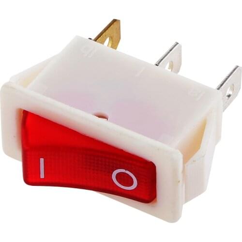 AC 15A/250V 20A/125V 3 Pin 2 Position Red LED Light on/OFF Rocker Switch