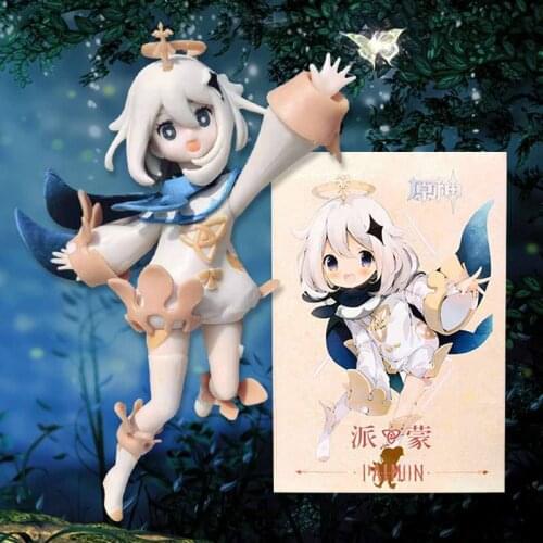 14cm Genshin Impact Project Anime Figure Paimon Game Peripherals Manga Statue PVC Action Figure Collectible Model Doll Toys