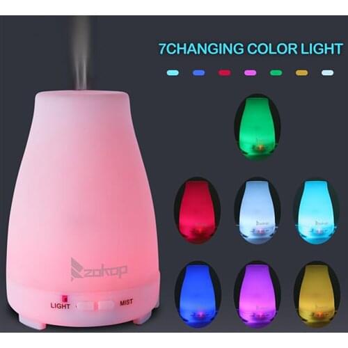 2368YK 220V 200ML RGB UK Plug Aroma Diffuser Humidifier Essential Oil LED Lamp Aroma Diffuser For Car Bedroom Freshner Perfume