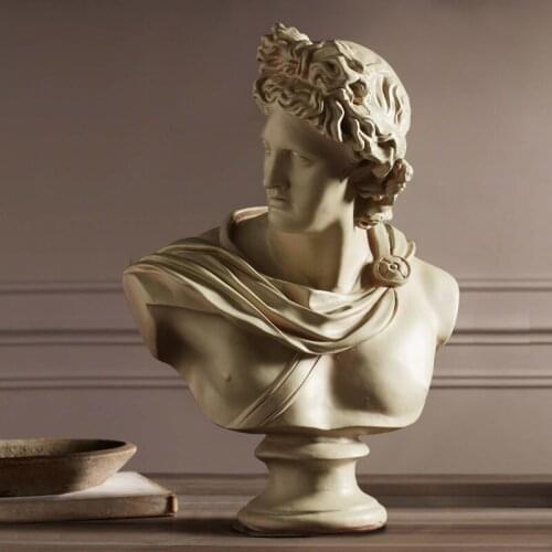 Free shopping European office room Home Furnishing decorations David head ornaments resin hand made luxury craft