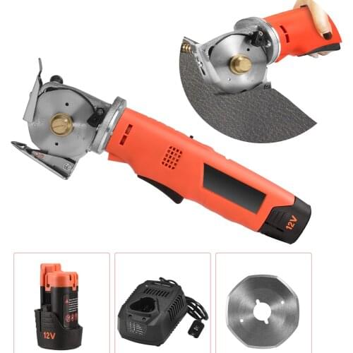 12V Fabric Cutting Tool Mini Portable Round Knife Cutting Machine Cordless Electric Scissors Cloth Cutter Power Hand-held Tools