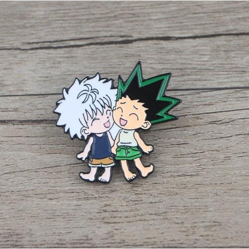 BG899 Dongmanli Funny Cute Brooches Cartoon Enamel Pin Collar Lapel Pin Anime Couple Metal Badge Jewelry Gift For Friends