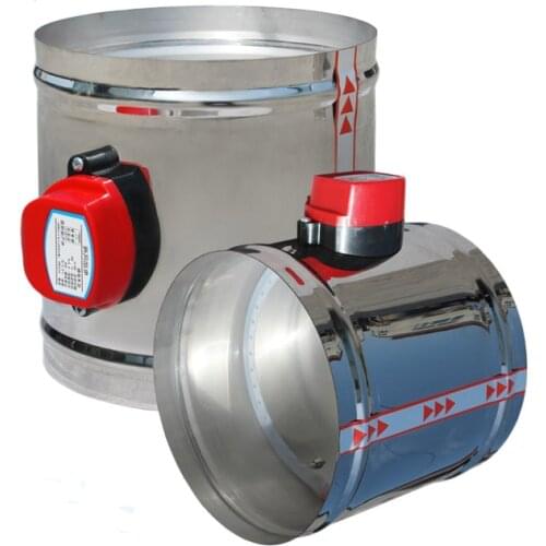 150mm stainless steel air damper valve 220V 110V 12V 24V electric air duct motorized damper for 6" ventilation pipe valve