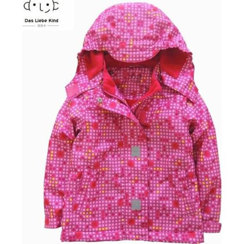 Children clothing boys girls clothes polka dot printed coat kids hooded brand jackets waterproof girl blazer 3-12Y
