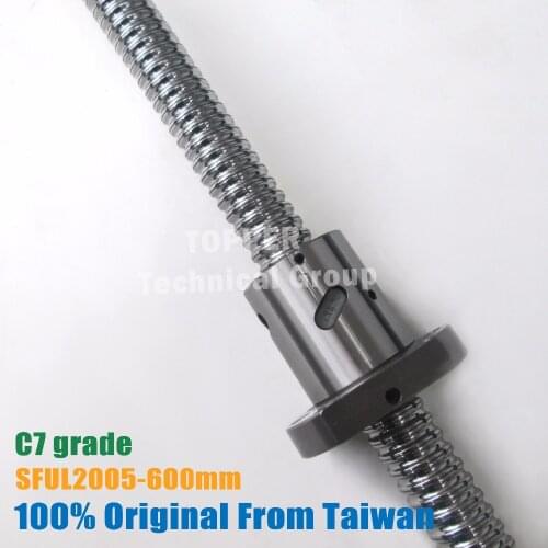Taiwan TBI 2005 Ball screw Length 600mm with SFUL2005 Ballscrew Nut