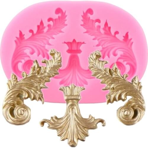 European Baroque Embossed Cake Border Silicone Mold DIY Fondant with Chocolate Cake Decoration Candy Clay Mold