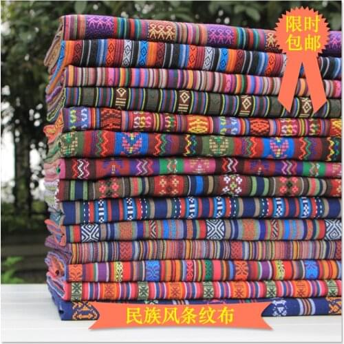 1 meter cotton fabric for sewing ethnic fabric tecido zakka patchwork fabric diy scarf table cloth curtain decoration handmade