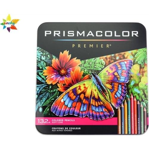 Art Supplies Prismacolor 132 Premium Color Pencil Set Adult Artists Ideal for Coloring Books Drawing Sketching Shading Soft core