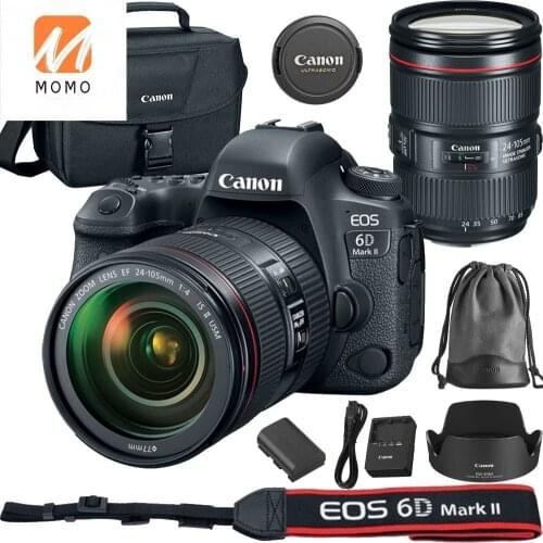 E.O.S 6D Mark II DSLR Camera with EF 24-105mm USM Lens - WiFi Enabled