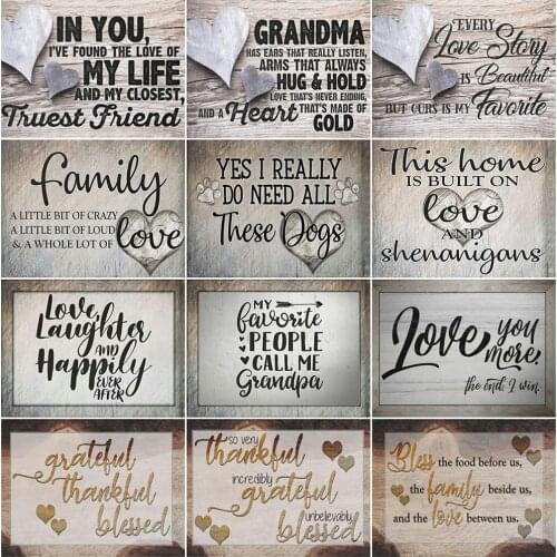 KAMY YI Blessings The Power of Words Diamond Painting Cross Stitch 5D Diy Embroidery Full Diamond Mosaic Crafts Home Decoration