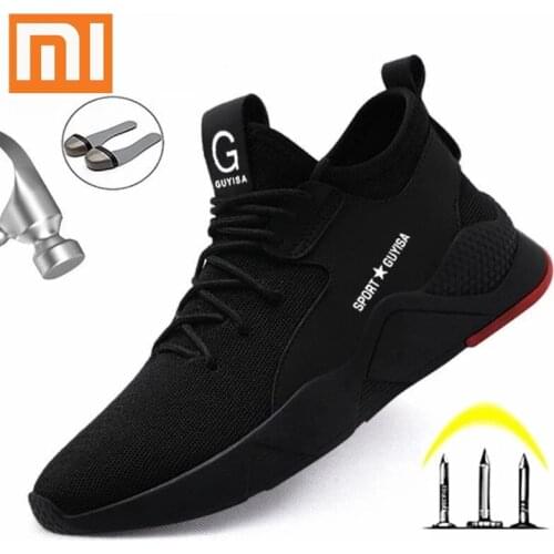 New Work Safety Boot Steel Toe Safety Shoes Anti-Piercing Breathable Working Shoes Indestructible Shoes Men Work Sneakers Ryder