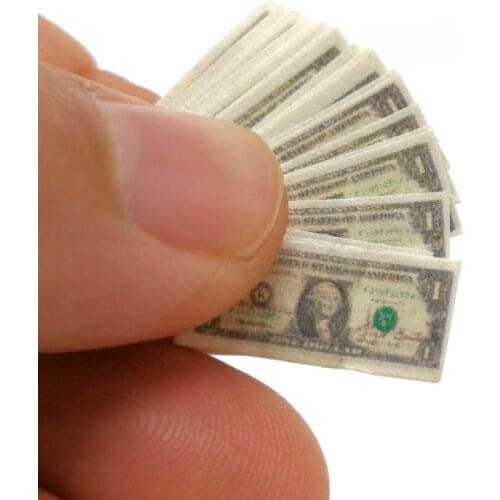 1 Set 1:12 Dollhouse Mini Mini model banknote BJD accessories doll house restaurant food play Doll Accessories