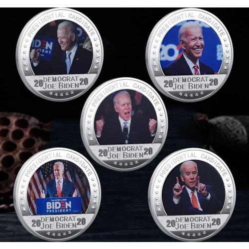 2020 46th President Biden Commemorative Coin Silver Gold plating Challenge Coin Democrat