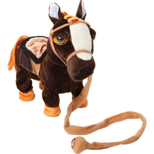 Walk Along Horse with Remote Control Leash, Dancing Singing Walking Musical Pony Pet, Realistic Animal Design with 9 Different C