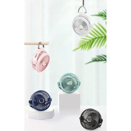 R9UD 5000/10000mAh 4 Gears Portable Desk Fan Ceiling Fan Mini Hanging Fan Table Fan for Travel picnic hiking